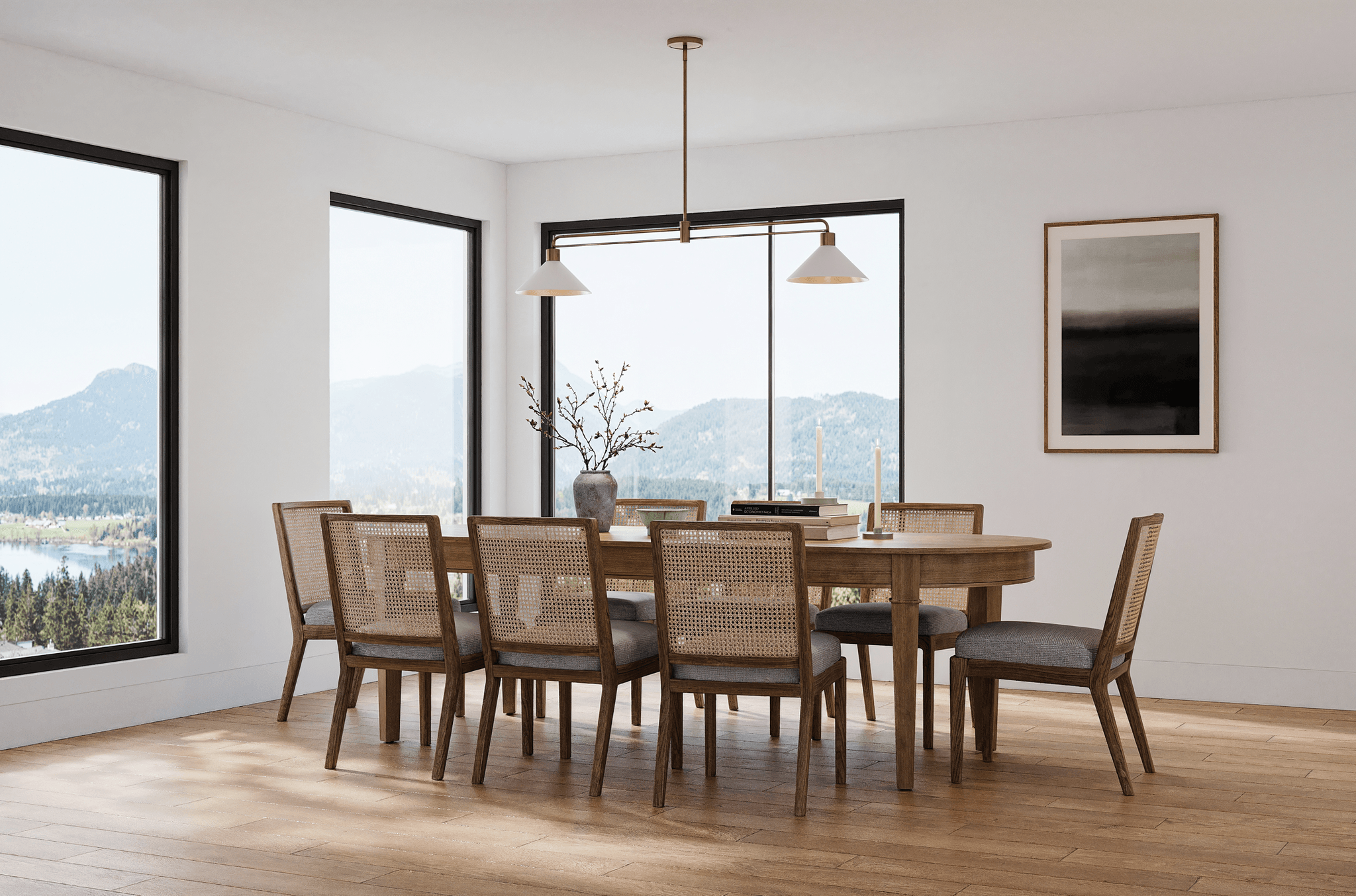 Rancher Ridge dining room realistic rendering