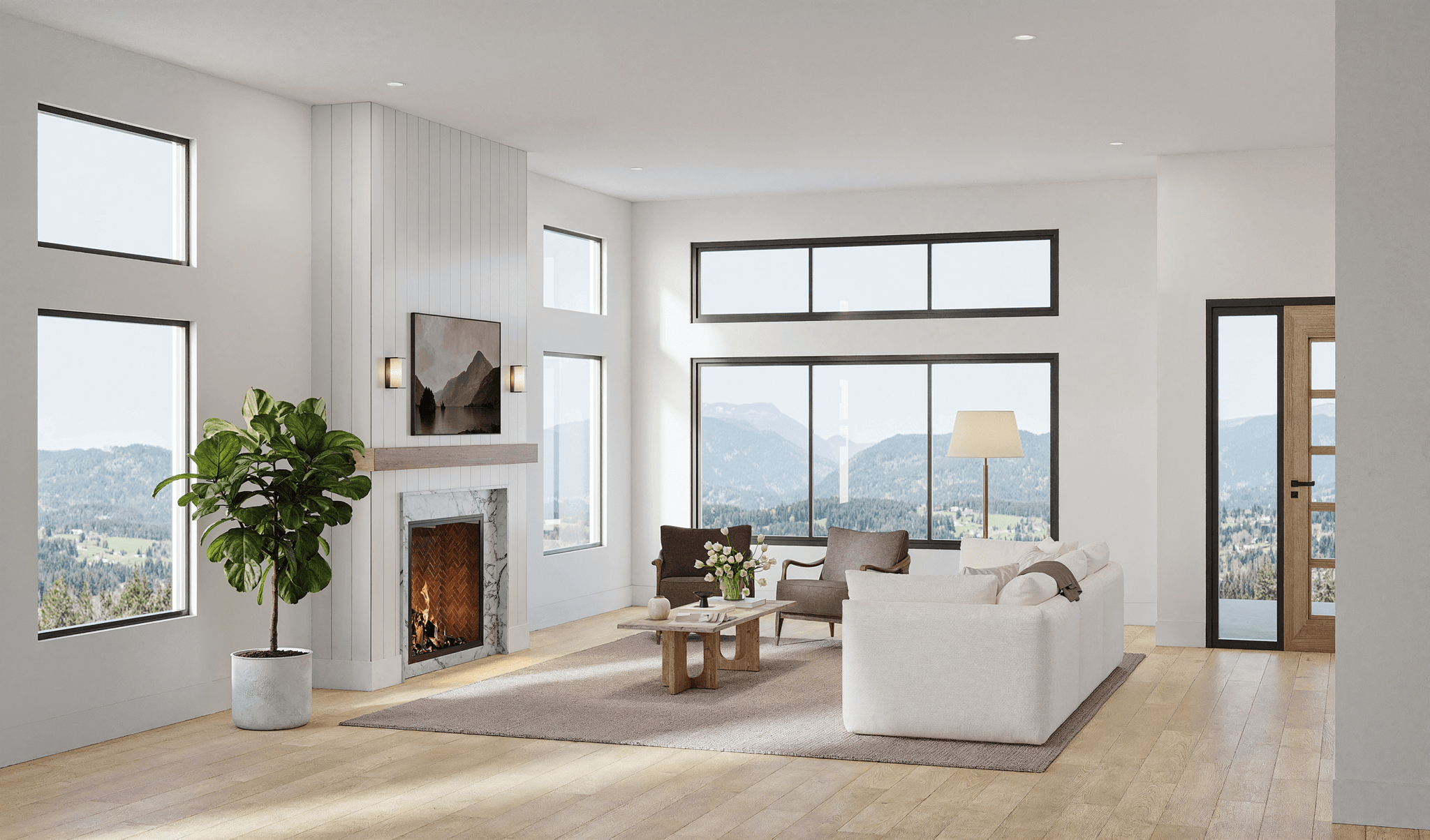 Rancher Ridge living room realistic rendering